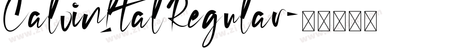 CalvinItal Regular字体转换